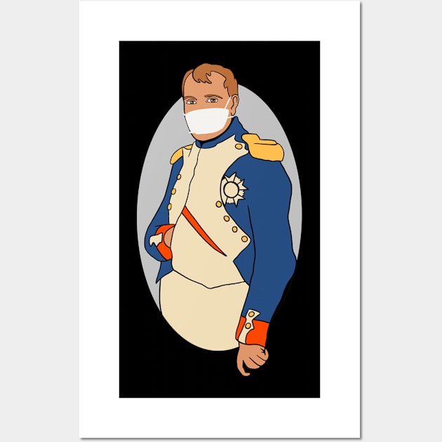 Napoleon In Face Mask - Social Distancing Quarantine Drawing Wall Art by isstgeschichte